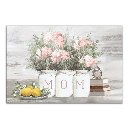 Mom Floral Still Life Canvas Wall Art